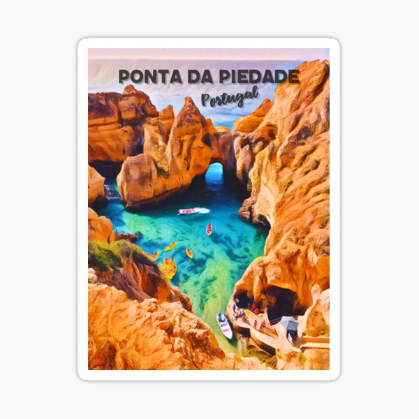 Artikel-Vorschau von Ponta da Piedade Point of Mercy Lagos Portugiesisch Algarve Portugal | Illustration Zeichnung Freistil Aquarell, designt und verkauft von studiodesigners.