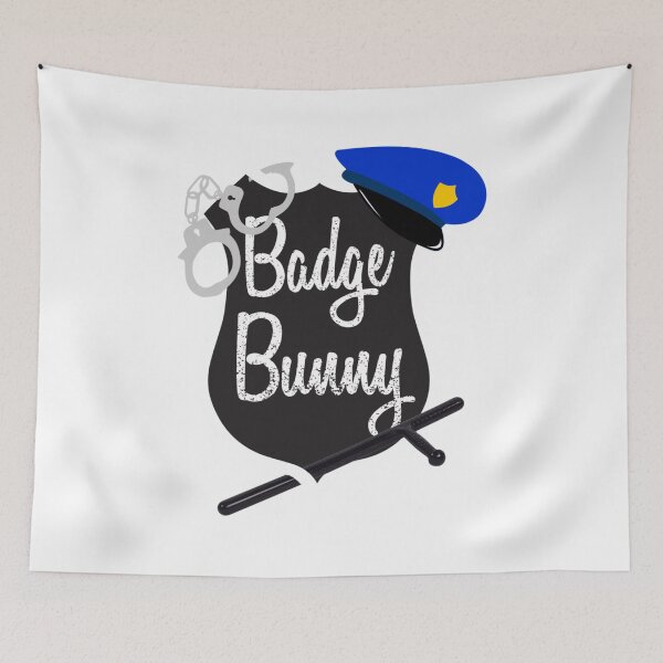 Item preview, Badge Bunny Funny Police Flirt designed and sold by MinhNhu.