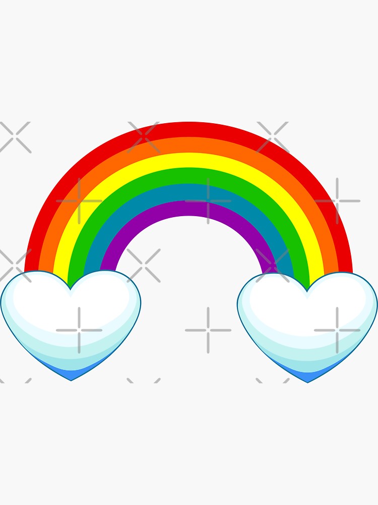 Mini Rainbow Heart Sticker - Pages Peaches