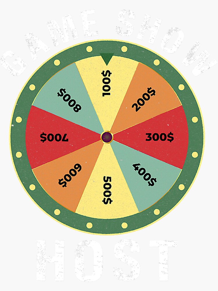 "Game Show Host Trivia Board Game Night Questions Vintage" Sticker by