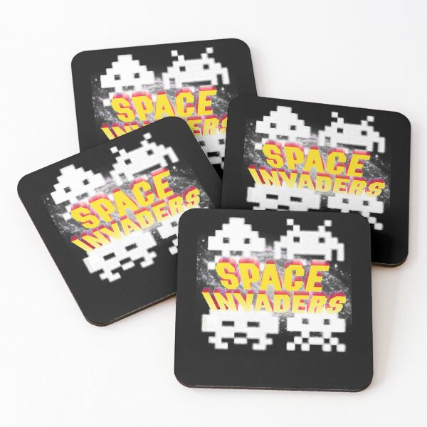 Space Invaders Magnet or Coaster 3 peice set 