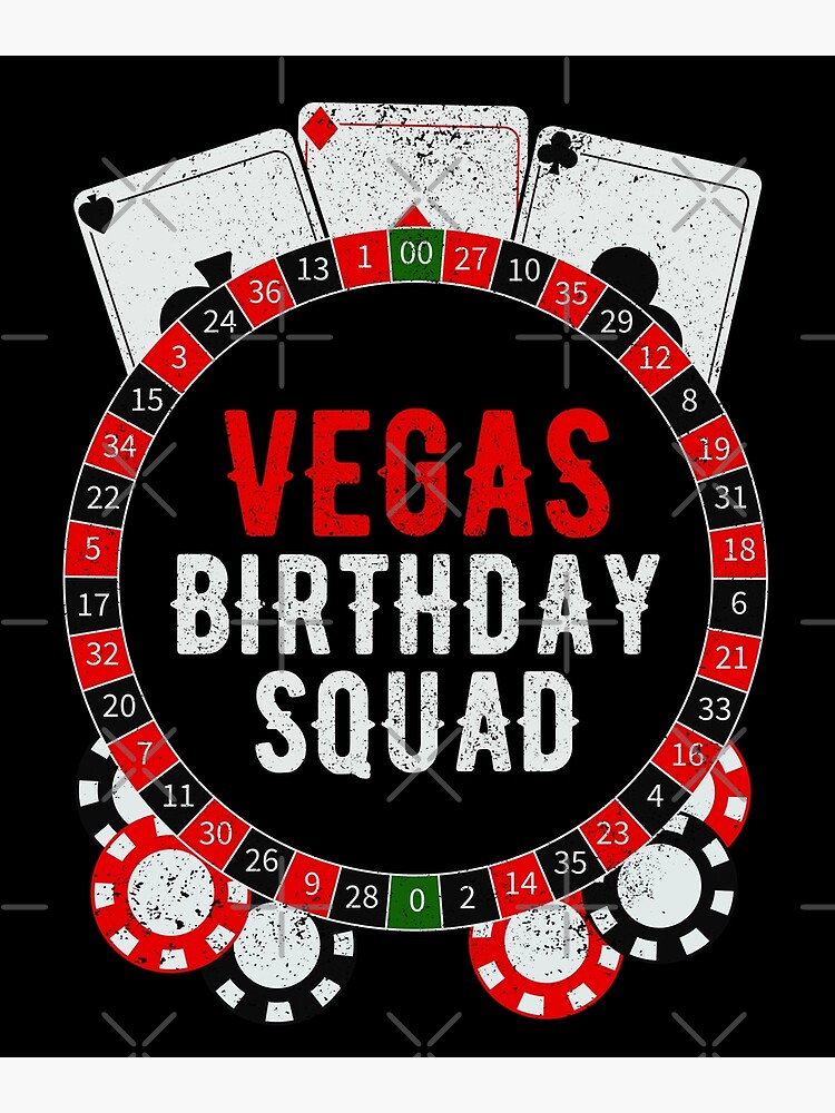 Vegas Birthday Squad For Las Vegas Girls Trip Birthday Party Matching Group  | Greeting Card