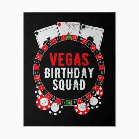 Vegas Birthday Squad For Las Vegas Girls Trip Birthday Party Matching Group  | Greeting Card