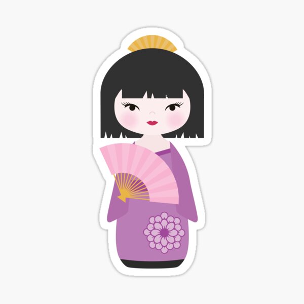 Item preview, Japanese Kokeshi Doll Purple designed and sold by StudioShine.