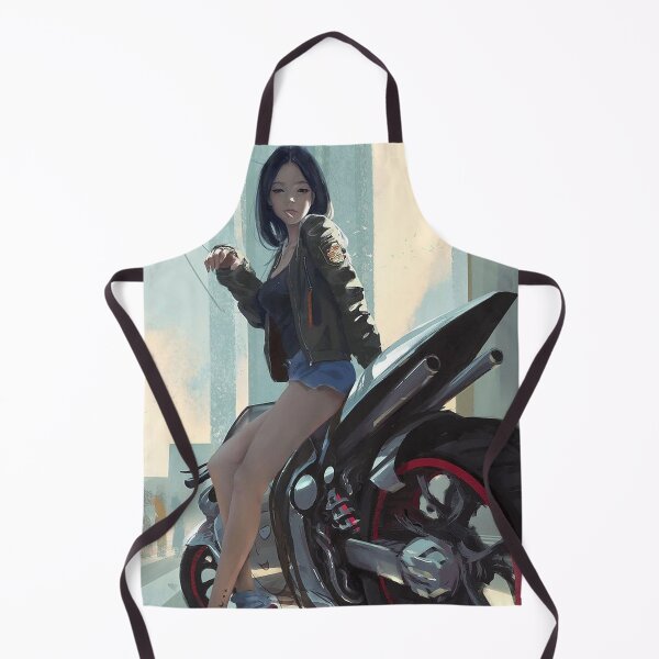 Item preview, girl with motorcycle designed and sold by Debracatalano.