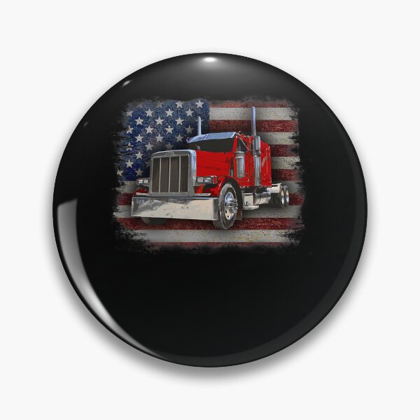 Artikelvorschau, Trucker mit amerikanischer Flagge und Big Rig entworfen und verkauft von osborange.
