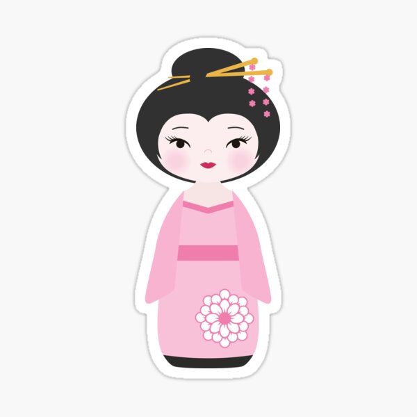 Item preview, Japanese Kokeshi Doll Pink designed and sold by StudioShine.