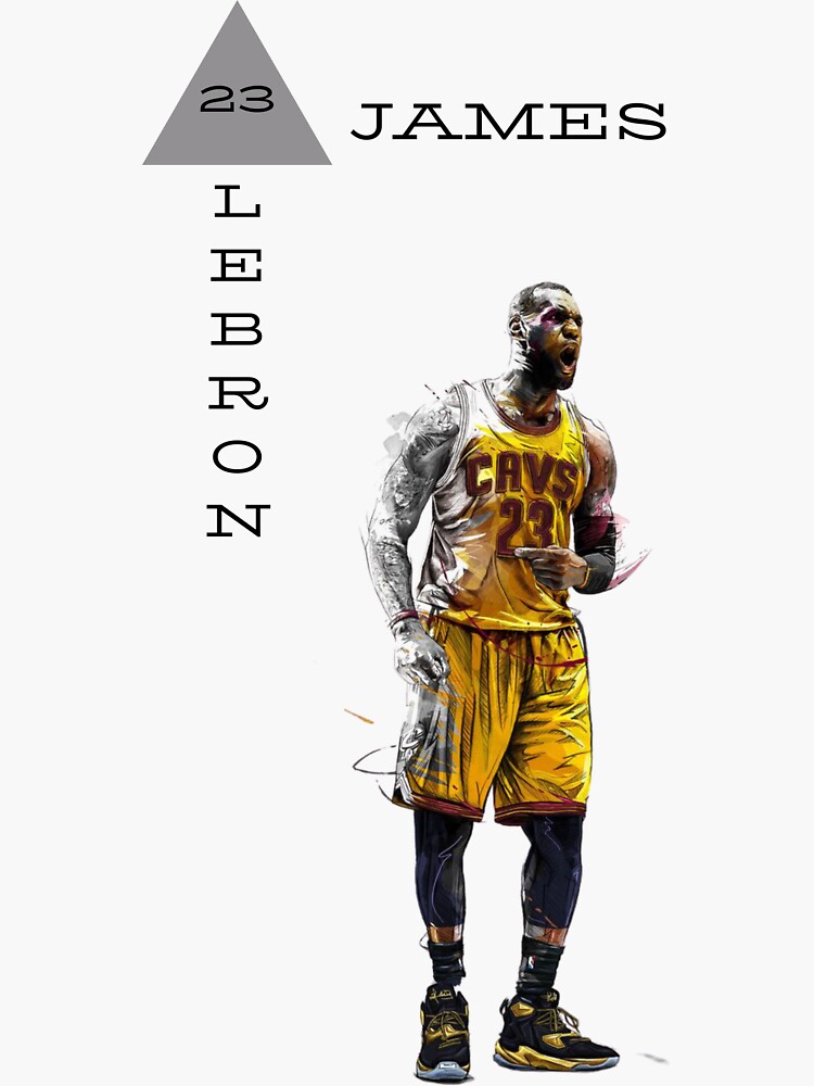 Lebron James Jersey Sticker for Sale by WalkDesigns