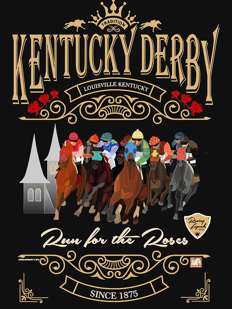 Discover Kentucky Derby Run for the Roses Horse Racing T-Shirt