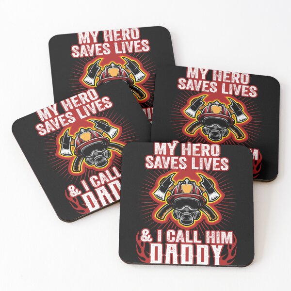 Item preview, My Hero Saves Lives & I Call Him Daddy Firefighter designed and sold by Isidroward.