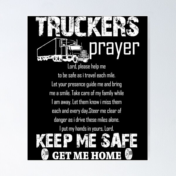 Truck Driver PRINT Prayer Truck Driver Gift Gifts for Him Long Haul Driver  Gift Husband Gift Trucker Christmas Gift Trucker 