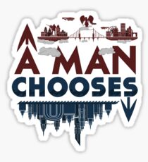 A Man Chooses Sticker