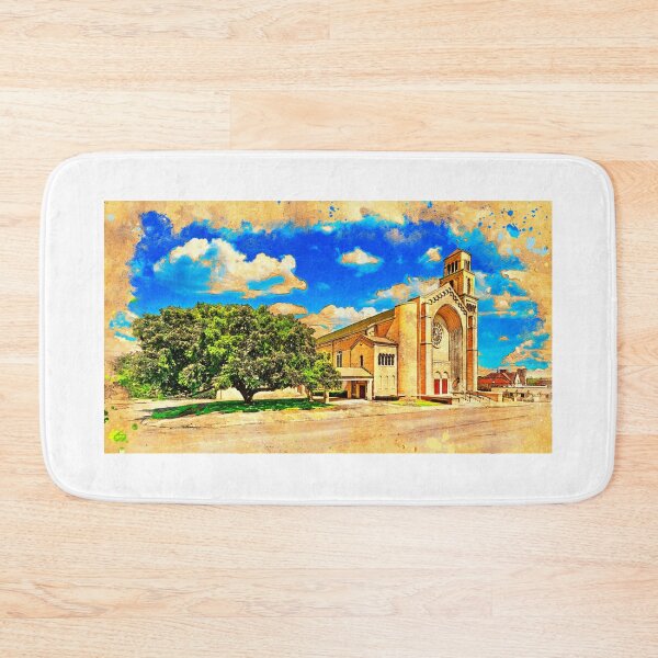 Item preview, First Baptist Church of Pensacola - digital painting with vintage look designed and sold by NickoPrints.