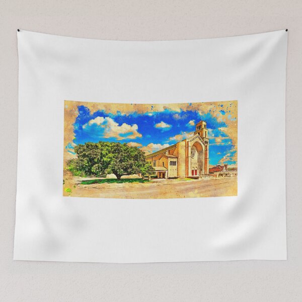 Item preview, First Baptist Church of Pensacola - digital painting with vintage look designed and sold by NickoPrints.