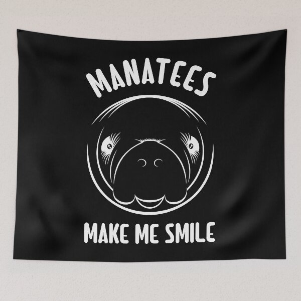 Item preview, Cute Manatee Makes Me Smile Ironic Sea Animal Premium  designed and sold by bernhardderick.