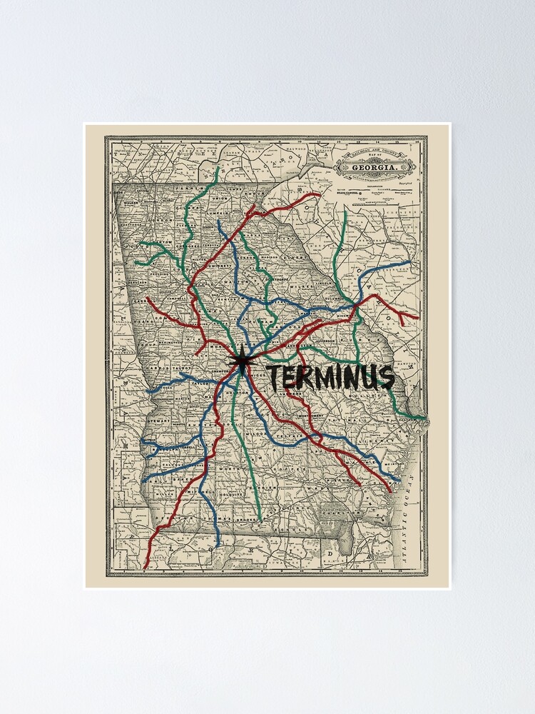 Terminus Map Poster For Sale By Zeketucker Redbubble