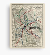 Terminus Map Metal Print