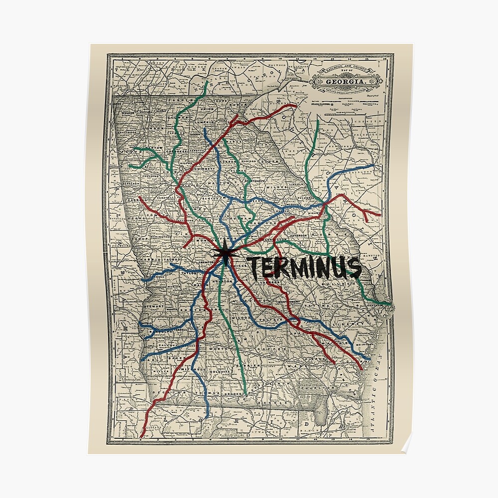 Terminus Map Poster By Zeketucker Redbubble