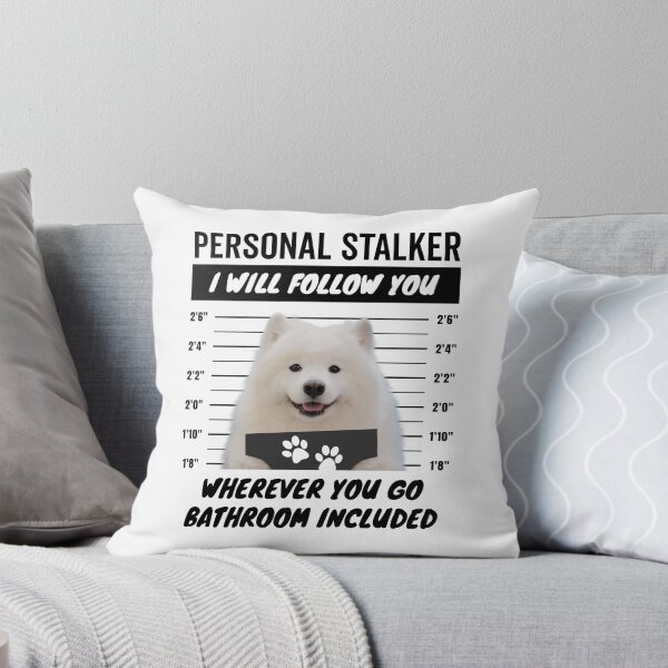 Item preview, Personal Stalker Dog – White Samoyed designed and sold by More Cute Dogs.