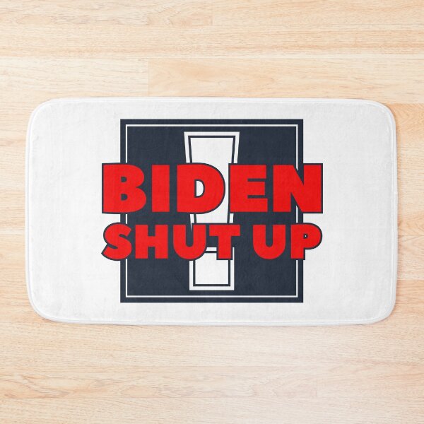 Item preview, The inscription, Biden, shut up, on the background of a dark square and an exclamation mark designed and sold by GAleksS.