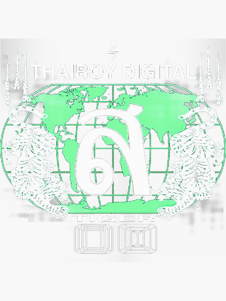 "Thaiboy Digital Tiger " Sticker by SadboyStudioss Redbubble