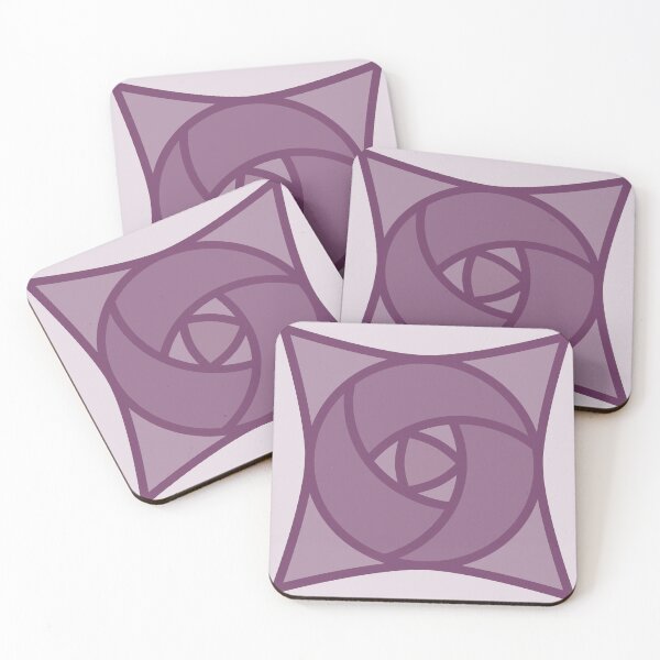 Item preview, Geometric Pattern: Nouveau Rose: Aubergine Light designed and sold by Red Wolf.