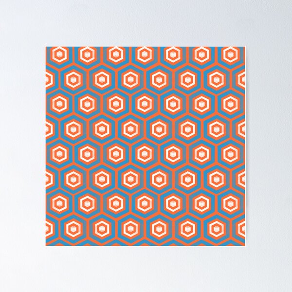 Item preview, Geometric Pattern | Abstract | Orange, Blue, White designed and sold by AskYourSoul.