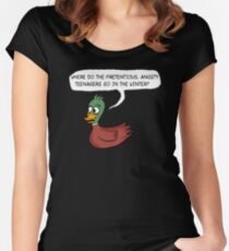 The Catcher in the Rye - Where do the ducks go? Women's Fitted Scoop T-Shirt