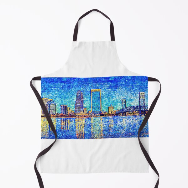 Item preview, The waterfront of downtown Jacksonville, Florida - digital painting designed and sold by NickoPrints.