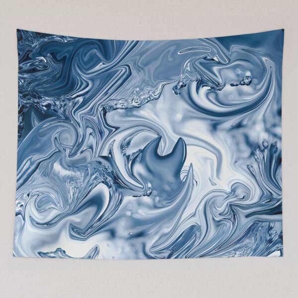 Item preview, Shark in the ocean liquid abstraction designed and sold by Vavilonskaya.