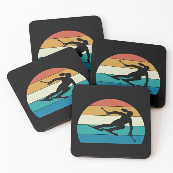 Item preview, Vintage Skiing Woman Downhill Skier designed and sold by JameHakubo.