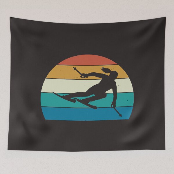 Item preview, Vintage Skiing Woman Downhill Skier designed and sold by JameHakubo.