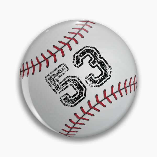 Item preview, Baseball ball number 53, fifty three designed and sold by TheCultStuff.