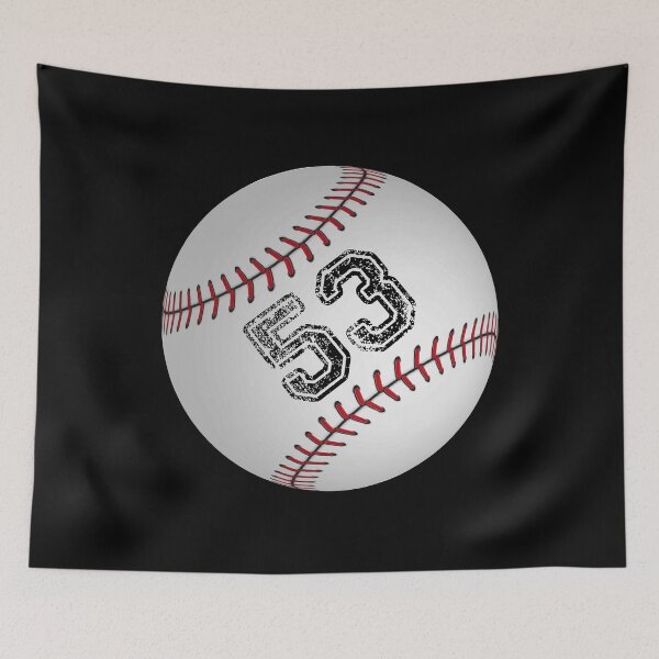Item preview, Baseball ball number 53, fifty three designed and sold by TheCultStuff.