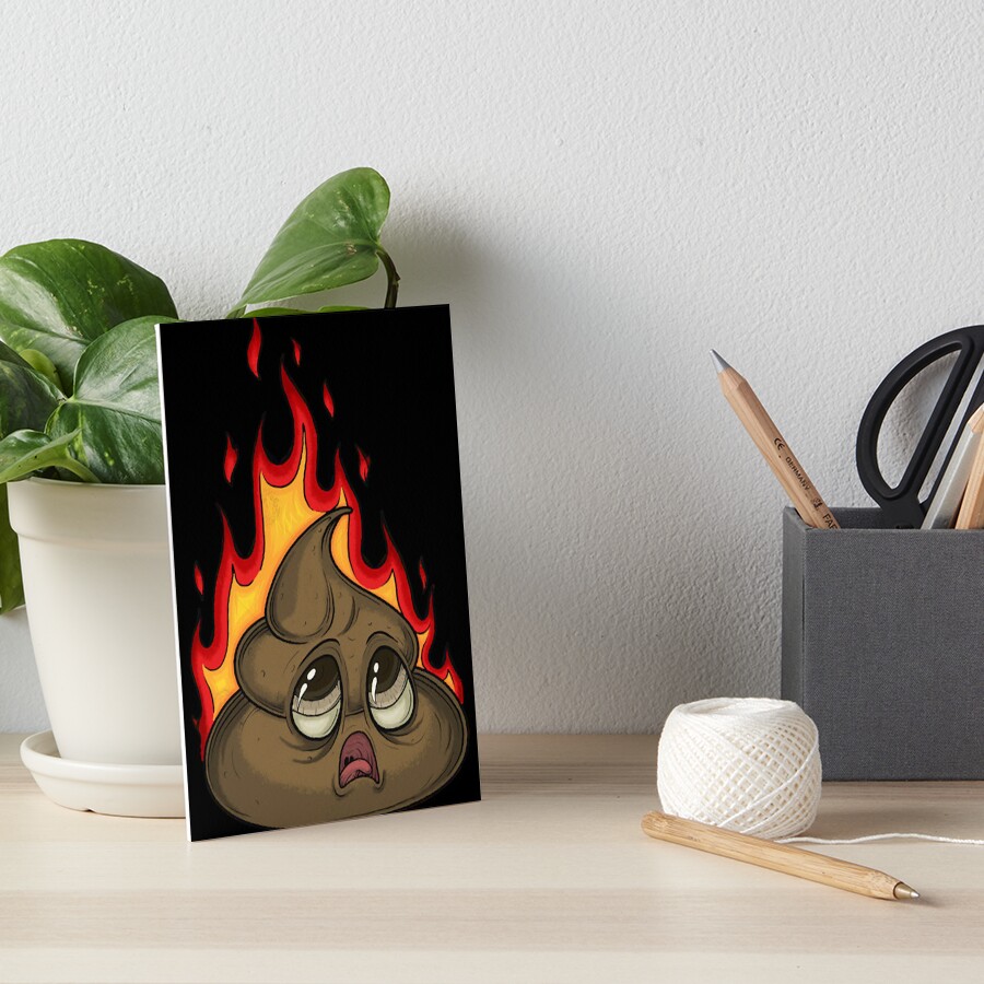"Flaming Poop " Art Board Print for Sale by JeremyRome4116 Redbubble