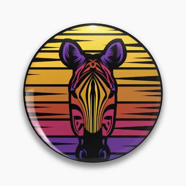 Item preview, Retro Zebra Zoo Print Sunset Animal designed and sold by GrynszpanDezign.