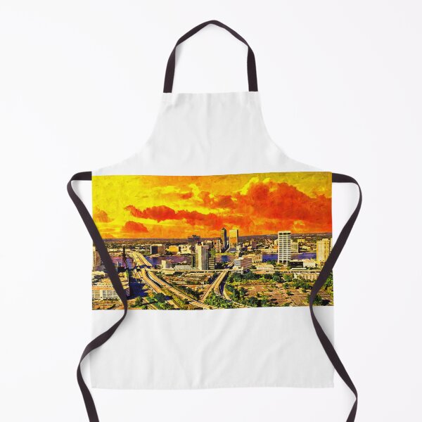 Item preview, Skyline of downtown Jacksonville at sunset - digital painting designed and sold by NickoPrints.