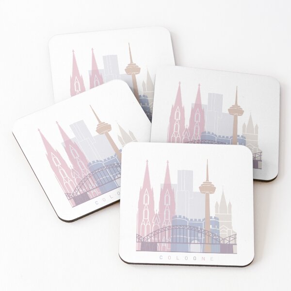 Item preview, COLOGNE SKYLINE POSTER PASTEL designed and sold by paulrommer.