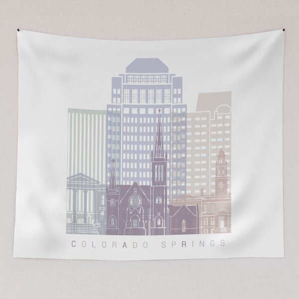 Item preview, COLORADO SPRINGS SKYLINE POSTER PASTEL designed and sold by paulrommer.