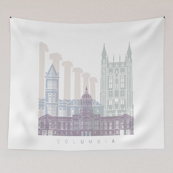 Item preview, COLUMBIA MO SKYLINE POSTER PASTEL designed and sold by paulrommer.