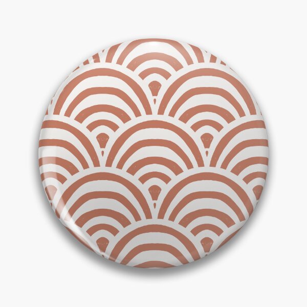 Item preview, Striped boho arches scallop - cream and terracotta designed and sold by Chelsea Jay.
