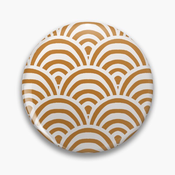 Artikelvorschau, Striped boho arches scallop - cream and ochre entworfen und verkauft von Chelsea Jay.