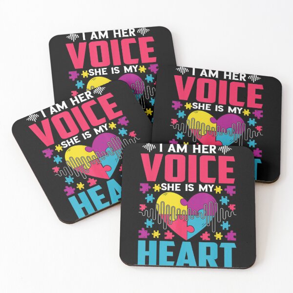 Item preview, Autism Awareness - I Am Her Voice She Is My Heart Mom Dad designed and sold by Bethemostbeauti.