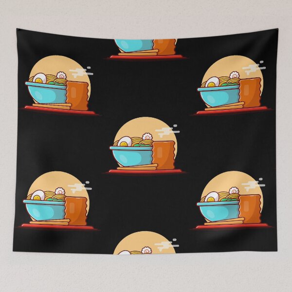 Item preview, Ramen Bowl Noodle with Egg Boiled Cartoon Vector Icon Illustration  designed and sold by DwayneObri5741.