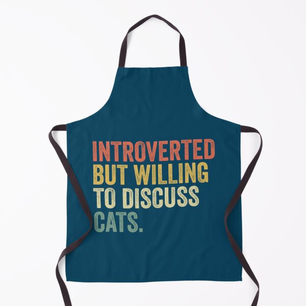Item preview, introverted but willing to discuss cats designed and sold by FunnyAndLover.