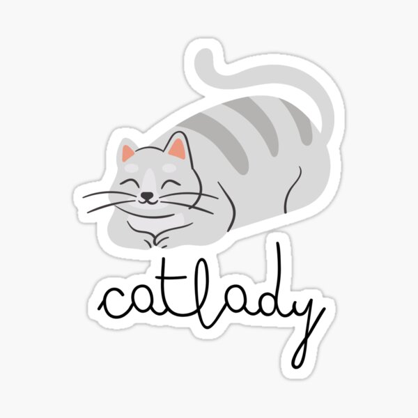 Item preview, cat lady design designed and sold by A2B Style.