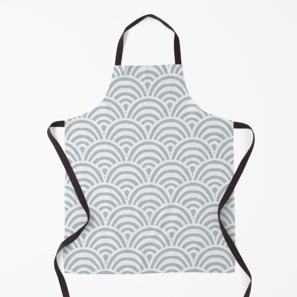 Aperçu de l'œuvre Striped boho arches scallop - cream and sky créée et vendue par Chelsea Jay.