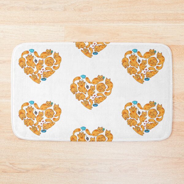 Item preview, Cute Red Cats Playing in Heart Shape, cat lovers psychology designed and sold by StassyDraws.