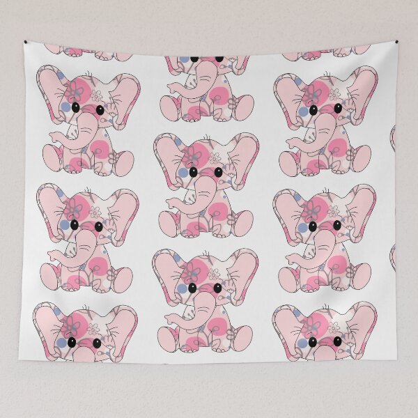 Item preview, sweet little elephant (abstract flower edition) designed and sold by ShipsinParadise.