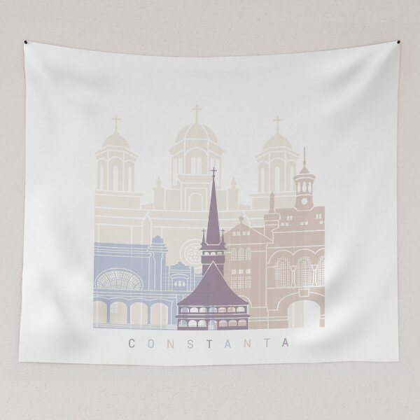 Item preview, CONSTANTA SKYLINE POSTER PASTEL designed and sold by paulrommer.
